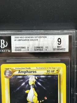 2000 Pokemon Ampharos First Edition Holo Rare BGS 9 Mint - Image 4