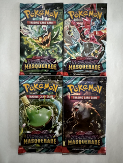 (Lot of 4) Pokemon Scarlet & Violet: Twilight Masquerade Booster Pack #5 - Image 1