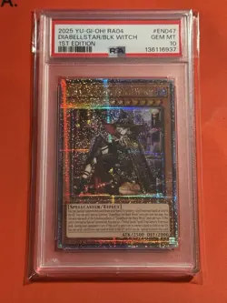 PSA 10 Diabellstar The Black Witch (Quarter Century Secret Rare) Ra04-en047 - Image 1