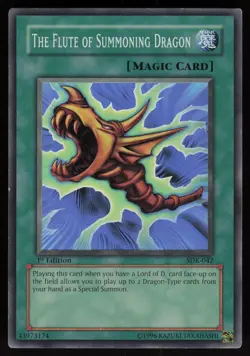 The Flute of Summoning Dragon SDK-042 Super Rare 1st Edition YU-GI-OH - Image 1