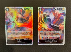 Sabo & Monkey.D.Garp - One Piece CCG - 2 Card Lot (Super Rare Holo) - Image 1