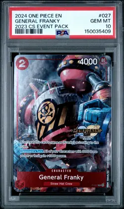2024 ONE PIECE CHAMPIONSHIP 2023 EVENT PACK #027 GENERAL FRANKY PSA 10 - Image 1