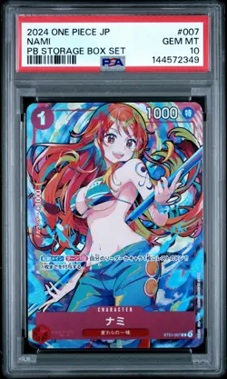 2024 ONE PIECE JAPANESE PREMIUM BOOSTER STORAGE BOX SET #007 NAMI PSA 10 - Image 1
