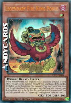 LEGENDARY FIRE KING PONIX • Ultra R Emblema • 25LP EN004 • Lim • Yugioh! - Image 1