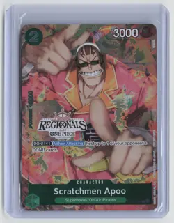 One Piece Scratchmen Apoo (Offline Regional 2024) [Participant] Foil ST02-008 NM - Image 1