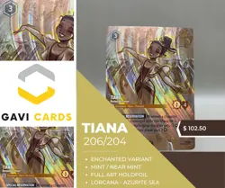 Lorcana Tiana Restaurant Owner Enchanted 206/204 Azurite Sea NM/M GaviCards - Image 1