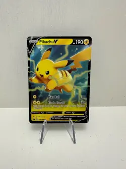 Pikachu V SWSH063 SWSH: Sword & Shield Promo Cards Holo NM - Image 1
