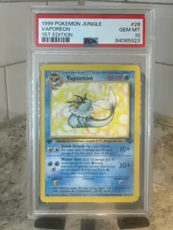 pokemon cards psa 10 first edition vaporeon - Image 1