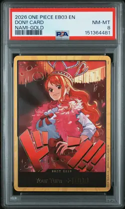 2026 ONE PIECE EB03-EXTRA BOOSTER HEROINES EDITION- DON!! CARD PSA 8 - Image 1