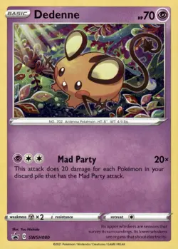 Dedenne - Holo Promo SWSH: Sword & Shield Promo Cards SWSH080 NM - Image 1