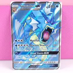 Gyarados GX 101/111 Crimson Invasion Full Art Ultra Rare Holo Pokemon Card LP - Image 1