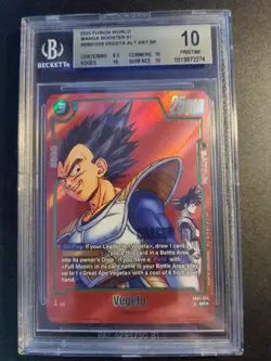 Dragon Ball Super Card Game Manga Booster Vegeta Alt Art SR SB01-025 BGS 10 - Image 2