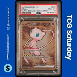 2023 POKEMON SV 151 #205/165 MEW EX ULTRA PREMIUM COLLECTION GOLD CARD PSA 10 - Image 1