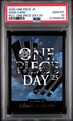 2025 ONE PIECE JPN PREMIUM CARD COLLECTION ONE PIECE DAY'25- DON!! CARD PSA 10 - Image 1