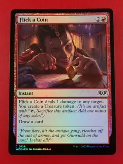 1x Flick a Coin | FOIL | Wilds of Eldraine | MTG Magic Cards - Image 1