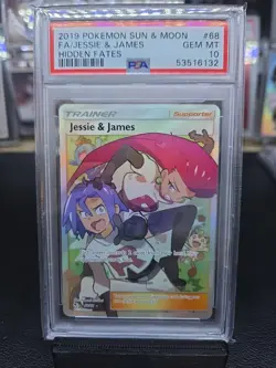 Jessie and James Full Art 68/68 Hidden Fates - PSA 10 Pokemon Card 💎💎 Gem Mint - Image 1