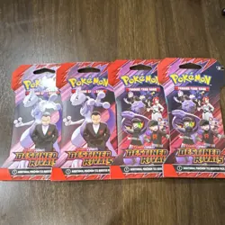 Pokemon TCG Destined Rivals Booster Pack Lot 4 (10 Cards Each) English - Image 1