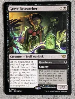 Grave Researcher Rare 85 Secrets of Strixhaven - Image 1