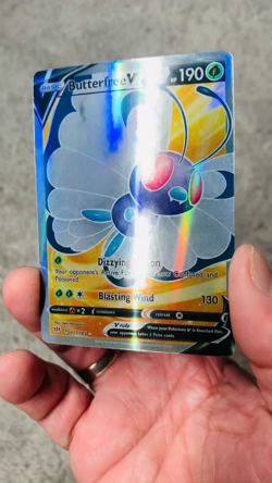 Set of 2 Butterfree V+VMax Holo Fan Art Display Collector Card NM! - Image 2