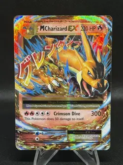 Pokemon Mega M Charizard EX 13/108 XY Evolutions Card Holographic Holo - Image 1