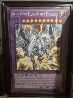 YUGIOH GIANT PRIZE CARD! BLUE EYES TWIN BURST DRAGON (27X40”) - Image 1