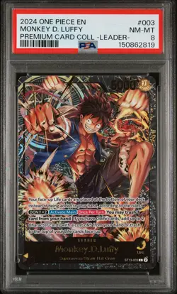 2024 ONE PIECE PREMIUM CARD COLLECTION -LEADER COLLECTION- MONKEY D. LUFFY PSA 8 - Image 1