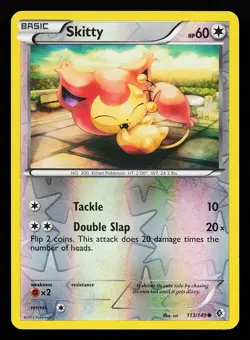 Skitty 113/149 Reverse Holo Common Boundaries Crossed Pokemon Card - Image 1