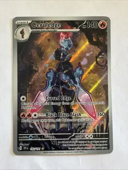 Pokemon TCG Ceruledge Illustration Rare Holo Card Sv08: Surging Sparks 197/191 - Image 1
