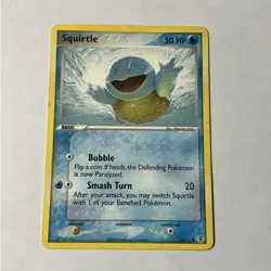 Pokemon Squirtle TCG EX FireRed & LeafGreen Card 83/112 Regular Common - Image 1