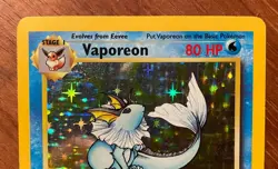 Vaporeon Jungle Holo Unlimited Rare Pokemon TCG 12/64 Vintage Card WOTC - Image 3