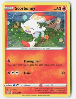 Scorbunny - (Cosmos Holo) Holofoil SWSH: Sword & Shield Promo Cards SWSH244 NM - Image 1