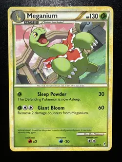 FREE SHIPPING Meganium 27/95 Call of Legends (2011) Rare Non-Holo Pokemon Card - Image 1