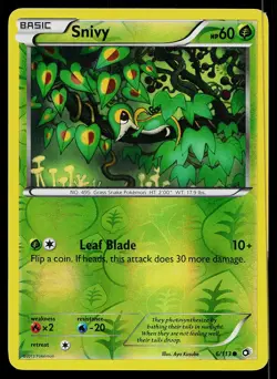Pokemon Card Legendary Treasures Snivy 6/113 Common Reverse Holo - Image 1