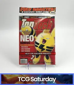 TOP DECK #14 NEO GENESIS POKEMON MAGAZINE WITH MAGIC MTG SAMPLER PACK SEALED - Image 1