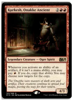 MTG Kurkesh, Onakke Ancient - Magic 2015 Misprint Moderately Played English - Image 1