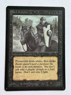 Black Knight Beta Edition MTG Magic the Gathering - Image 1