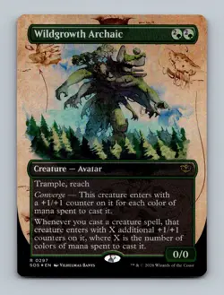 Wildgrowth Archaic (Borderless) (Foil) 0297 (R) MTG Secrets of Strixhaven (SOS) - Image 1