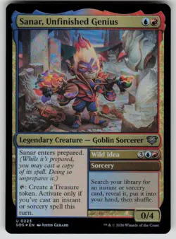 Sanar, Unfinished Genius Foil Uncommon Secrets of Strixhaven 223 MTG NM 2026 - Image 1