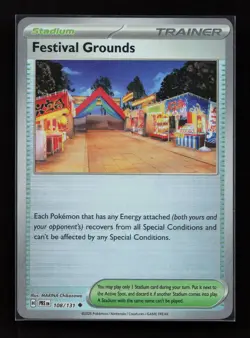 Festival Grounds 108/131 Uncommon Prismatic Evolutions Poke Ball Pokemon NM - Image 1