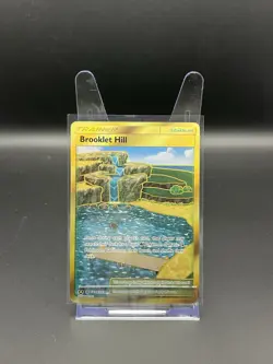 Pokemon Card Brooklet Hill SV88/SV94 Hidden Fates Trainer Gold Near Mint - Image 1
