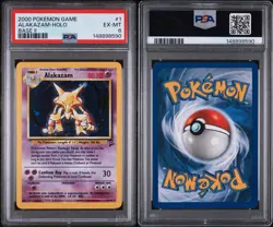 2000 Pokemon Base Set 2 Alakazam Holo #1 PSA 6 EX-MT WOTC Vintage - Image 3