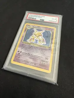 2000 Pokemon Base Set 2 Alakazam Holo #1 PSA 6 EX-MT WOTC Vintage - Image 4