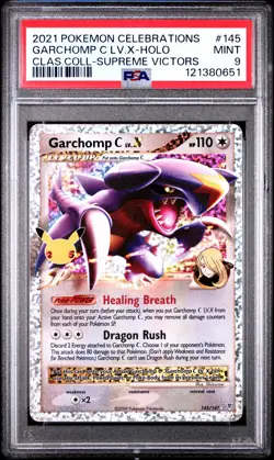2021 POKEMON CELEBRATIONS CLASSIC COLLECTION #145 GARCHOMP C LV.X-HOLO PSA 9 - Image 1