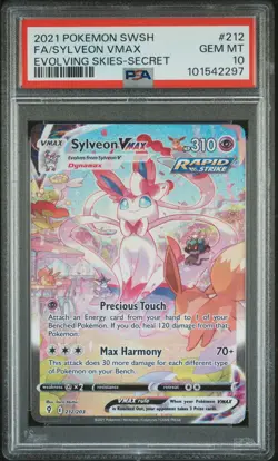 2021 POKEMON SWORD & SHIELD EVOLVING SKIES SECRET FULL ART/SYLVEON VMAX PSA 10 - Image 1