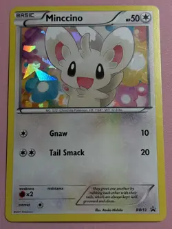 2011 POKEMON BLACK & WHITE PROMO - MINCCINO BW13 (Cracked Ice Holo) LP - Image 1