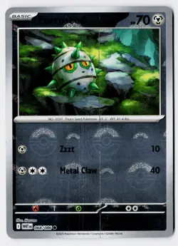 Pokemon Ferroseed 068/086 White Flare Pokeball Holo - Error Card - Ink Stripe - Image 2