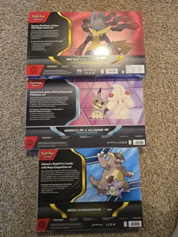 Pokemon TCG Mega Lucario EX- Mega Kangaskhan EX - Mimikyu ex & Alcremie EX Boxes - Image 2