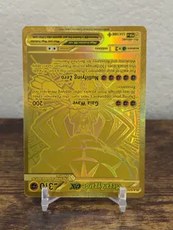 Pokemon TCG Mega Zygarde EX Gold Full Art Holo POR 124/088 Hyper Rare Gold - Image 3