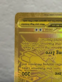 Pokemon TCG Mega Zygarde EX Gold Full Art Holo POR 124/088 Hyper Rare Gold - Image 4