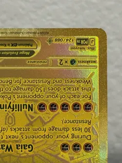 Pokemon TCG Mega Zygarde EX Gold Full Art Holo POR 124/088 Hyper Rare Gold - Image 5